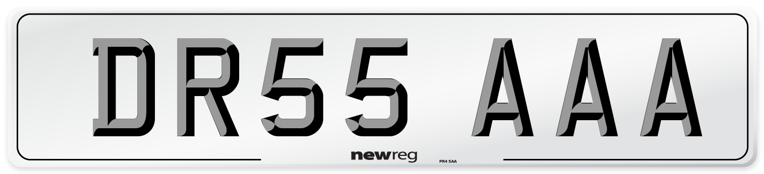 DR55 AAA Number Plate from New Reg